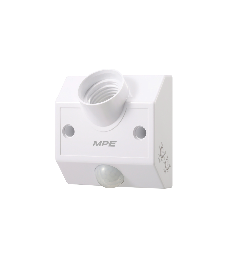 Đui đèn cảm biến chuyển động hồng ngoại E27 quét góc 120 độ IP20 mã IRHD2 IRHD2 MPE