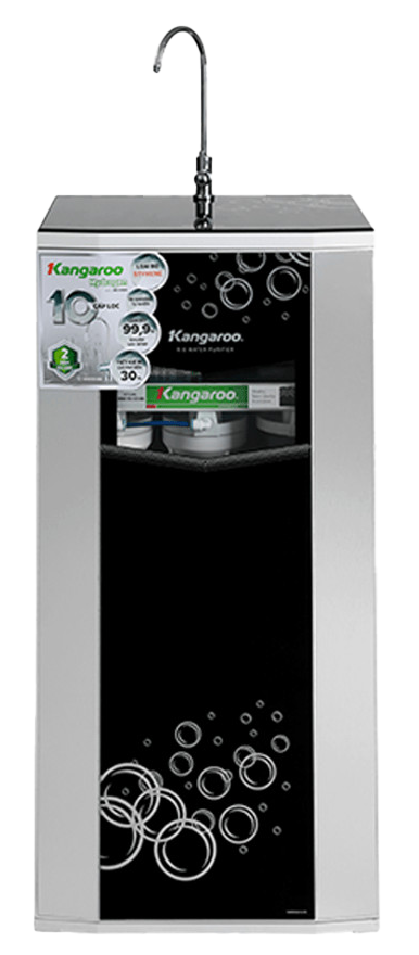 KGH03014400-0 Máy lọc nước Hydrogen Kangaroo Superstyrene RO 10 lõi vỏ tủ VTU màu đen KG10G5 KG10G5