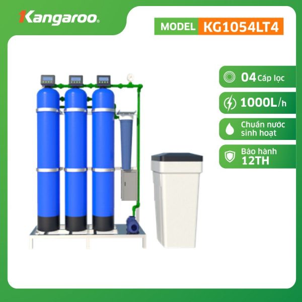 Hệ thống lọc đầu nguồn 3 cột 4 cấp lọc van tự động KG1054T4 KGBL8001