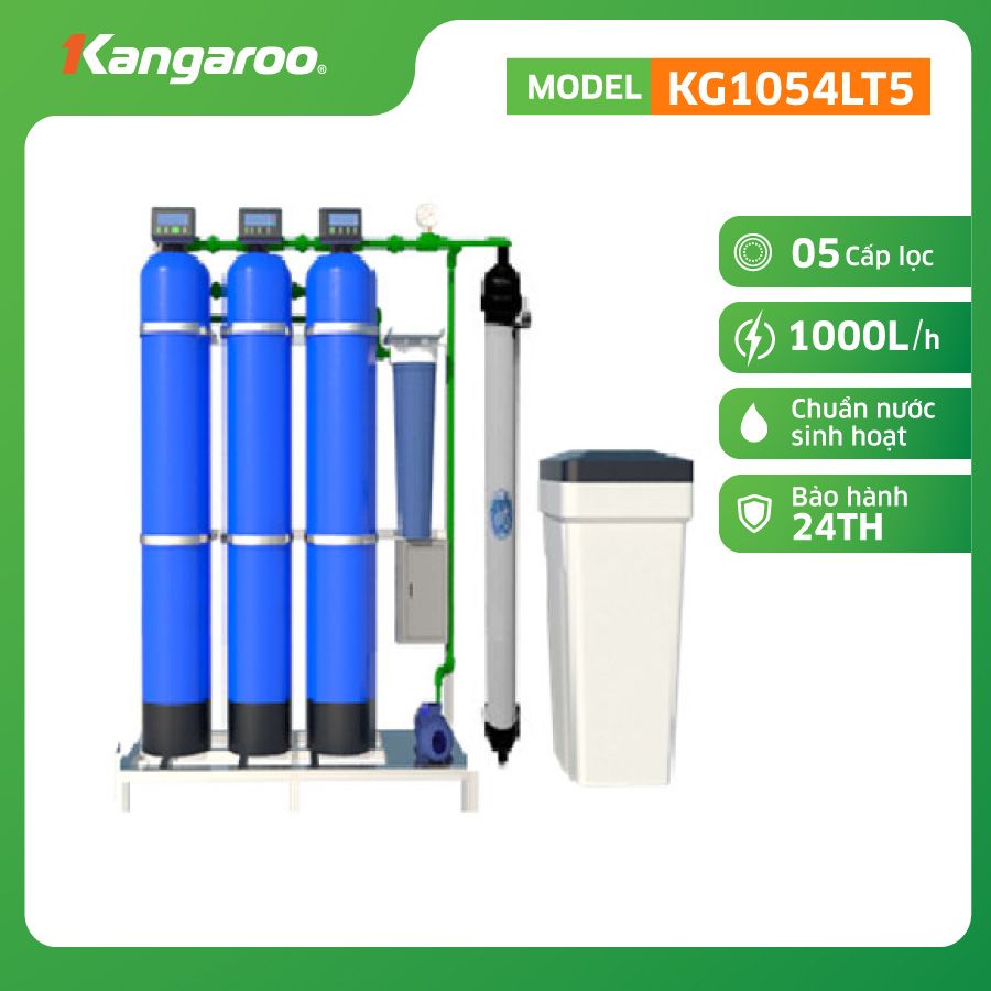 Bộ lọc đầu nguồn 5 cấp lọc 1000L/h Kangaroo KG1054LT-5 KG1054LT-5
