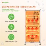 Máy sấy quần áo có đèn UV Kangaroo KG307H KG307H