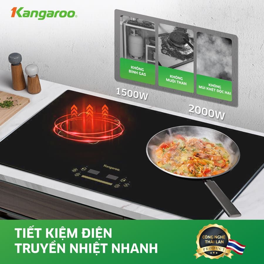 KGK26005500-0 Bếp điện từ đôi Kangaroo KG851i KG851I