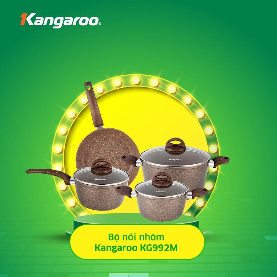 KGK33005500-0 Bộ nồi chảo nhôm Kangaroo KG992M KG992M