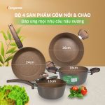 Bộ nồi chảo nhôm Kangaroo KG992M KG992M