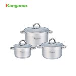 Bộ nồi Inox 3 chiếc Kangaroo KG875 KG875