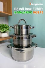 Bộ nồi Inox 3 chiếc Kangaroo KG875 KG875