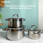 Bộ nồi Inox 3 chiếc Kangaroo KG875 KG875
