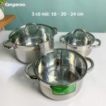 Bộ nồi Inox 3 chiếc Kangaroo KG875 KG875