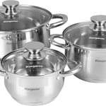 Bộ nồi inox size 16-20-24 Kangaroo KG878 KG878