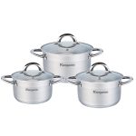 Bộ nồi Inox 3 chiếc có nắp kính Kangaroo KG876 KG876