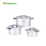 Bộ nồi inox 5 lớp cao cấp Kangaroo KG3CS1 KG3CS1