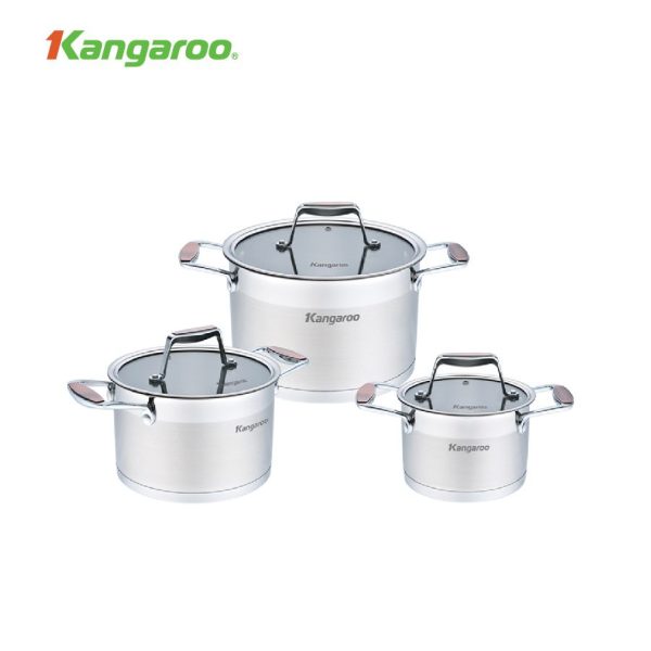 Bộ nồi inox 5 đáy Kangaroo KG3CS2 KG3CS2