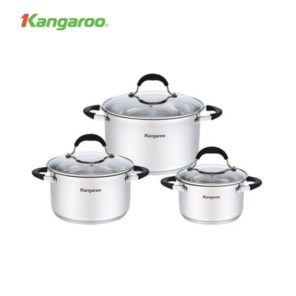 Bộ nồi inox 5 lớp Kangaroo KG3CS3 KG3CS3