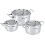 Bộ nồi Inox 3 chiếc size 16/20/24cm Kangaroo KG304IP2 KG304IP2