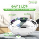 Chảo inox đa lớp chống dính tự thân Kangaroo 28cm KGFPS28E - Inox 201 KGFPS28E