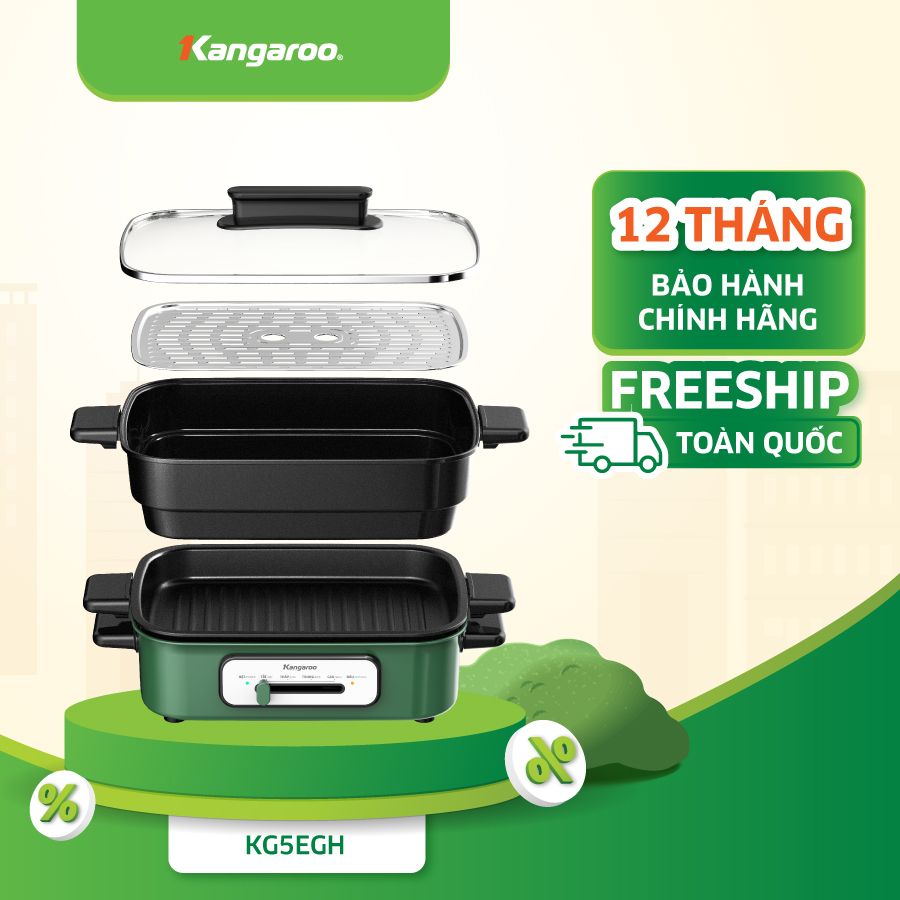 KGK35001500-0 Nồi lẩu nướng đa năng 5 lít Kangaroo KG5EGH KG5EGH