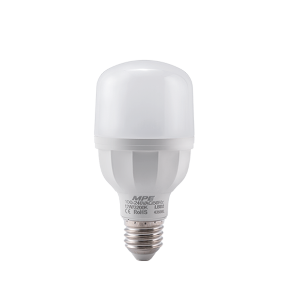 LED Bulb thân nhựa 12W ánh sáng vàng LBD2-12V LBD2-12V MPE