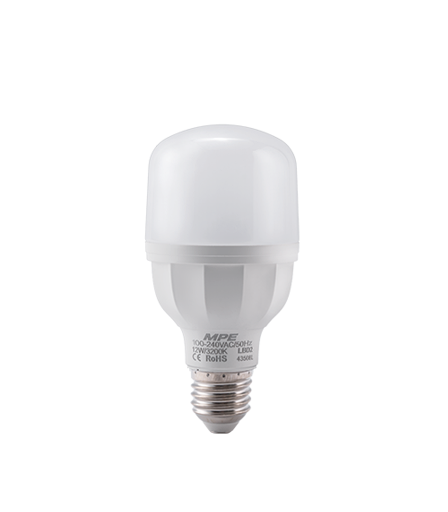 LED Bulb thân nhựa 12W ánh sáng vàng LBD2-12V LBD2-12V MPE