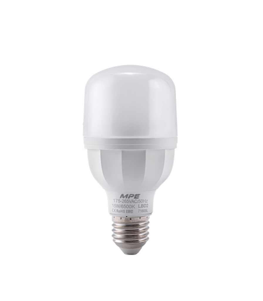 LED Bulb thân nhựa 15W ánh sáng trắng LBD2-15T LBD2-15T MPE