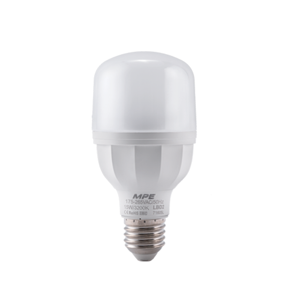 LED Bulb thân nhựa 15W ánh sáng vàng LBD2-15V LBD2-15V MPE
