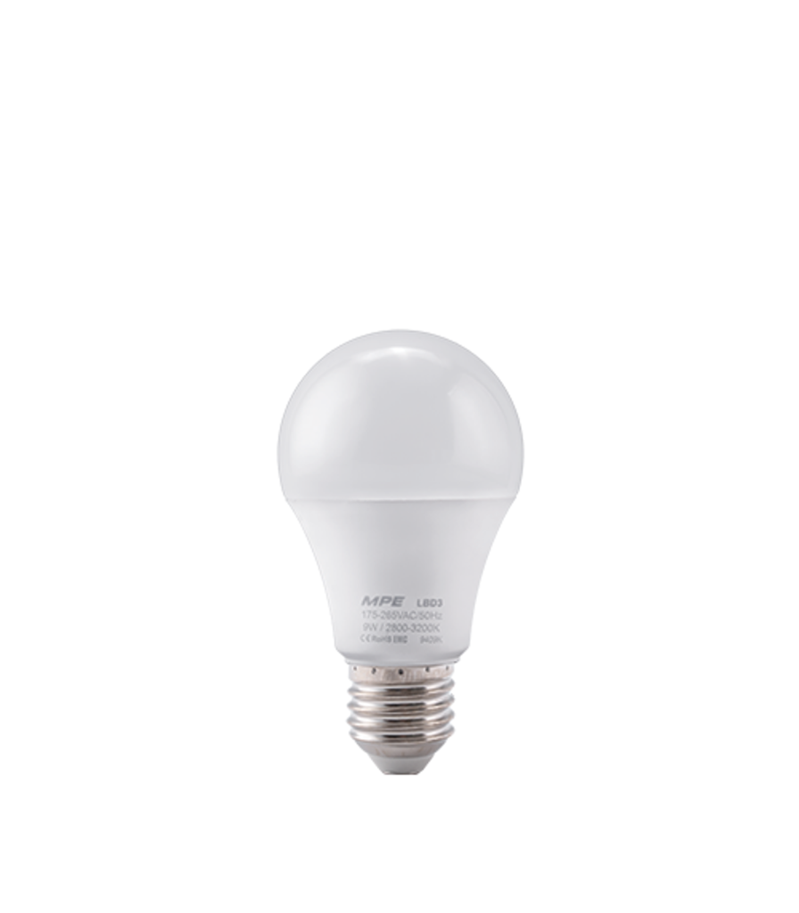 LED Bulb chống ẩm 9W ánh sáng vàng LBD3-9V LBD3-9V MPE