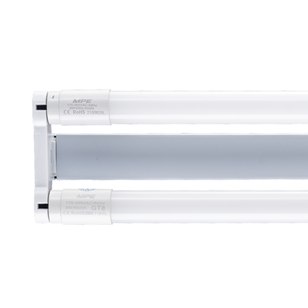 Bộ máng LED Tube thuỷ tinh 2x9W 0.6m ánh sáng trắng MGT-210T MGT-210T MPE