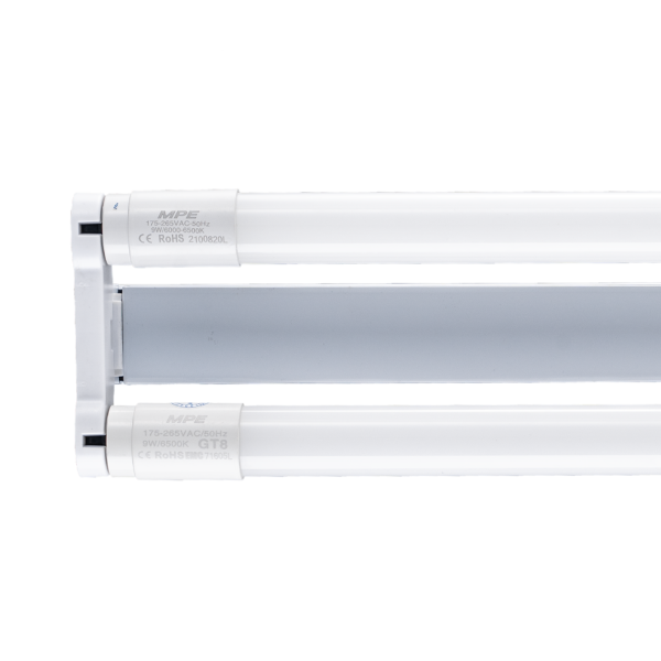 Bộ máng LED Tube thuỷ tinh 2x9W 0.6m ánh sáng vàng MGT-210V MGT-210V MPE