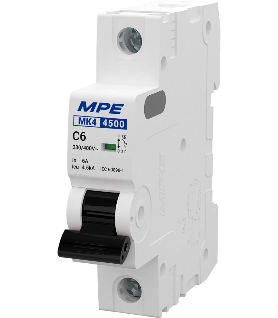 Cầu dao tự động MK4 1 cực, 6A, 4.5kA mã MK4-C106 MK4-C106 MPE