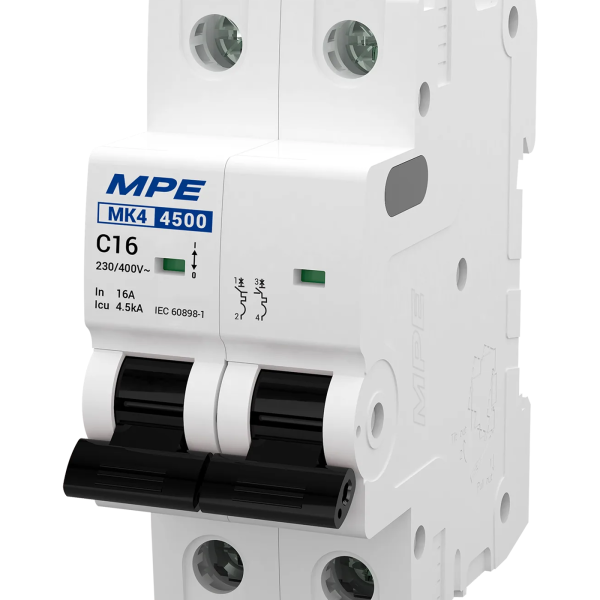 Cầu dao tự động MK4 2 cực, 20A, 4.5kA mã MK4-C220 MK4-C220 MPE