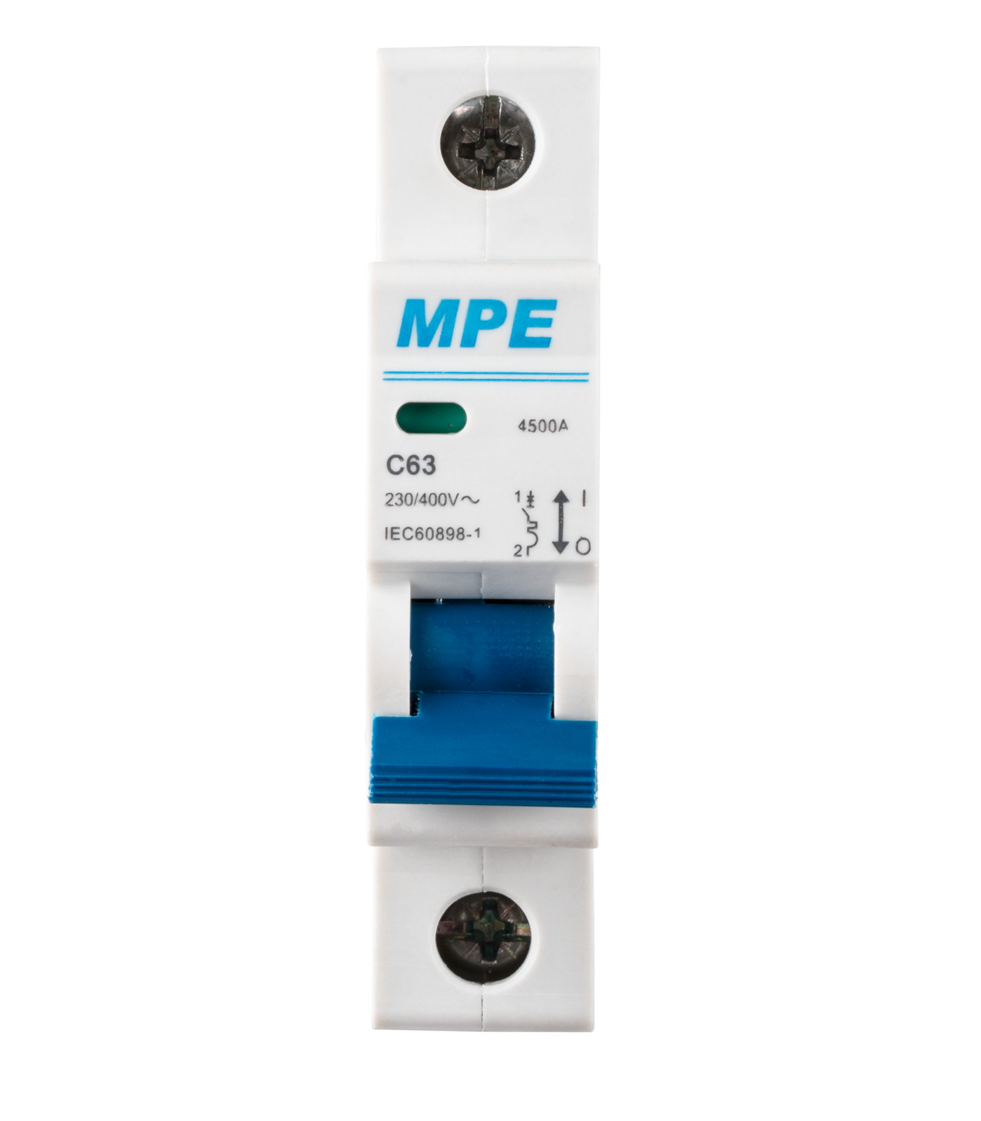 MP4-C163-0-78 Cầu dao tự động MCB 1 cực, 63A, 4.5kA mã MP4-C163 MP4-C163 MPE