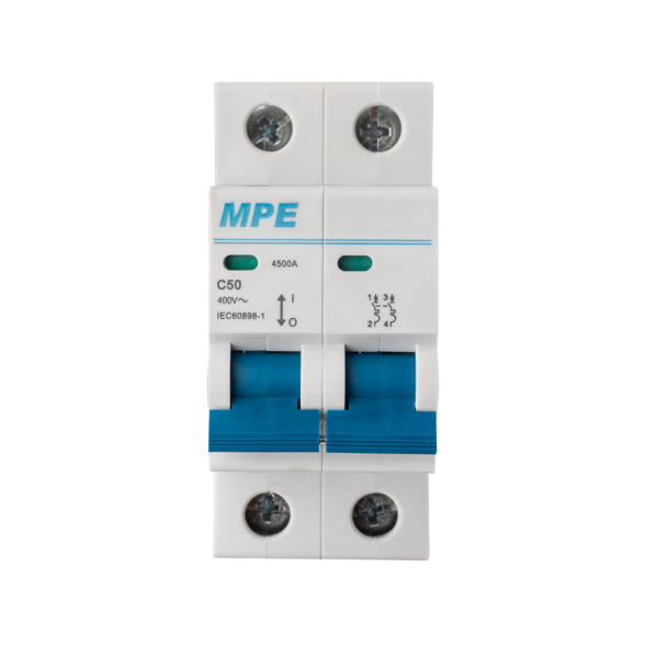 Cầu dao tự động MCB 2 cực, 50A, 4.5kA mã MP4-C250 MP4-C250 MPE