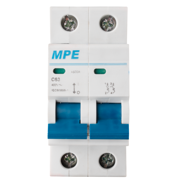 Cầu dao tự động MCB 2 cực, 63A, 4.5kA mã MP4-C263 MP4-C263 MPE