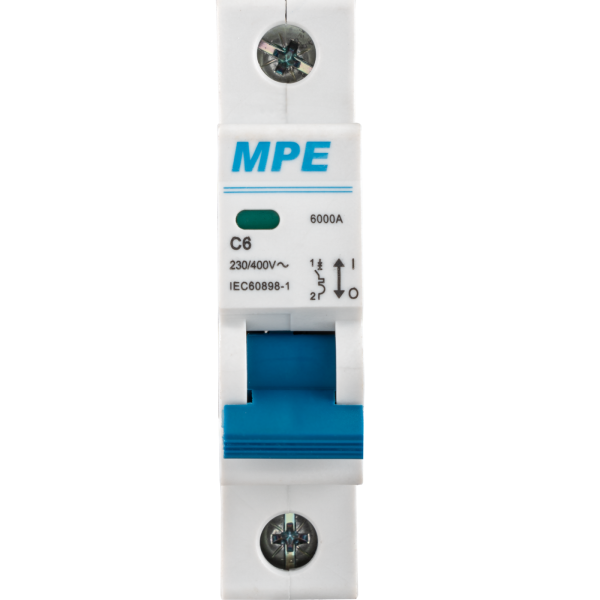 Cầu dao tự động MCB 1 cực, 6A, 6kA mã MP6-C106 MP6-C106 MPE