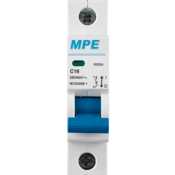 Cầu dao tự động MCB 1 cực, 16A, 6kA mã MP6-C116 MP6-C116 MPE