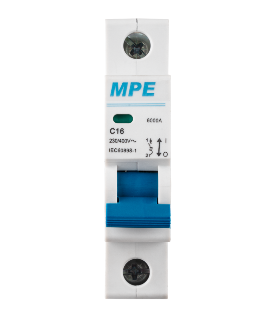 Cầu dao tự động MCB 1 cực, 16A, 6kA mã MP6-C116 MP6-C116 MPE