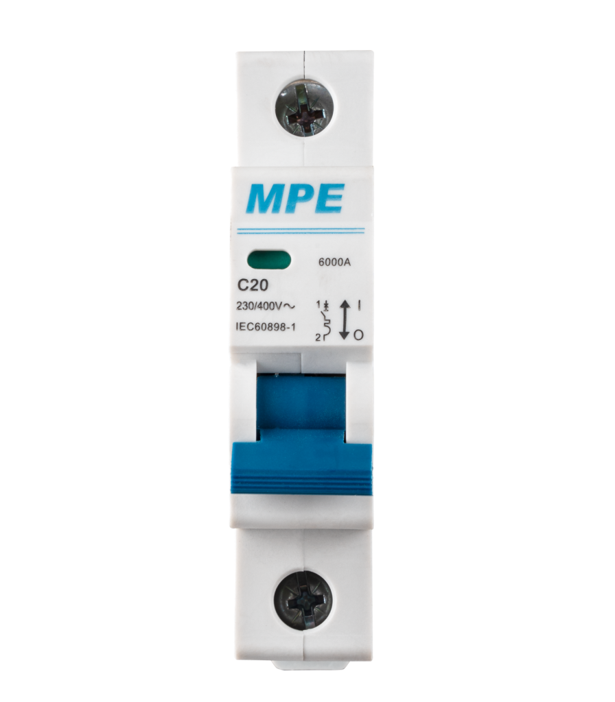 Cầu dao tự động MCB 1 cực, 20A, 6kA mã MP6-C120 MP6-C120 MPE
