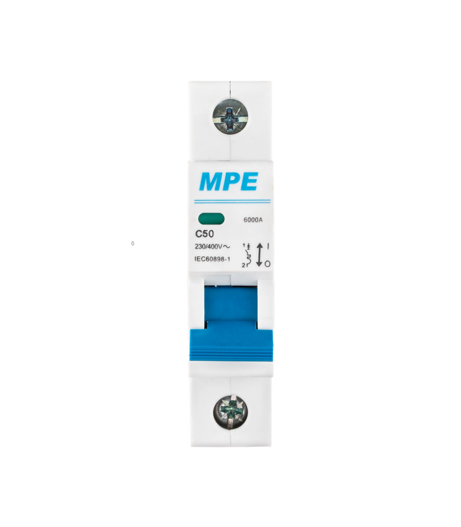 Cầu dao tự động MCB 1 cực, 50A, 6kA mã MP6-C150 MP6-C150 MPE