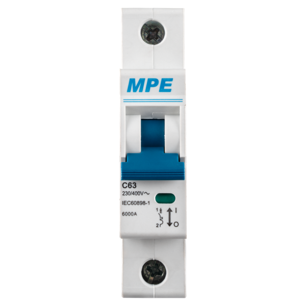 Cầu dao tự động MCB 1 cực, 63A, 6kA mã MP6-C163 MP6-C163 MPE