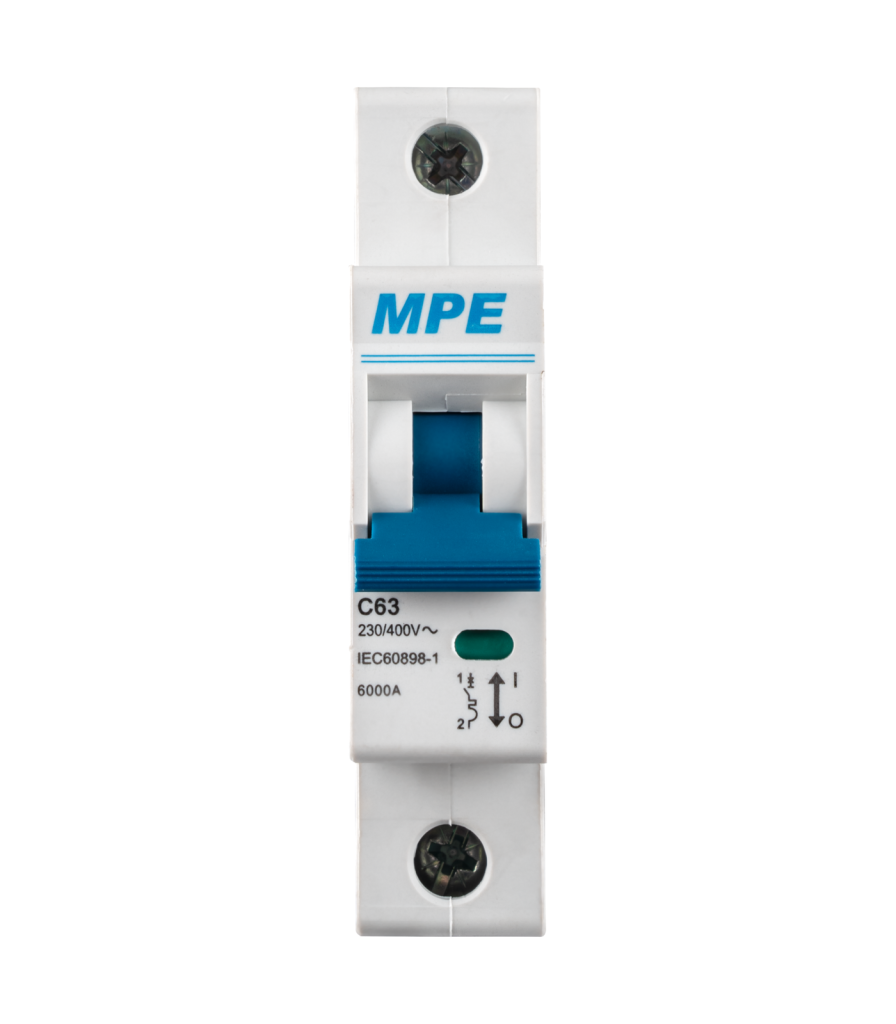 Cầu dao tự động MCB 1 cực, 63A, 6kA mã MP6-C163 MP6-C163 MPE