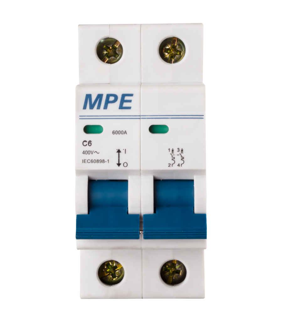 Cầu dao tự động MCB 2 cực, 6A, 6kA mã MP6-C206 MP6-C206 MPE