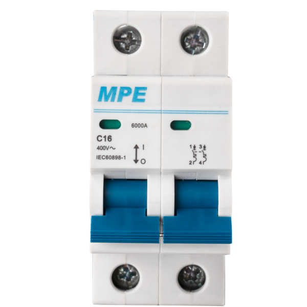 Cầu dao tự động MCB 2 cực, 16A, 6kA mã MP6-C216 MP6-C216 MPE