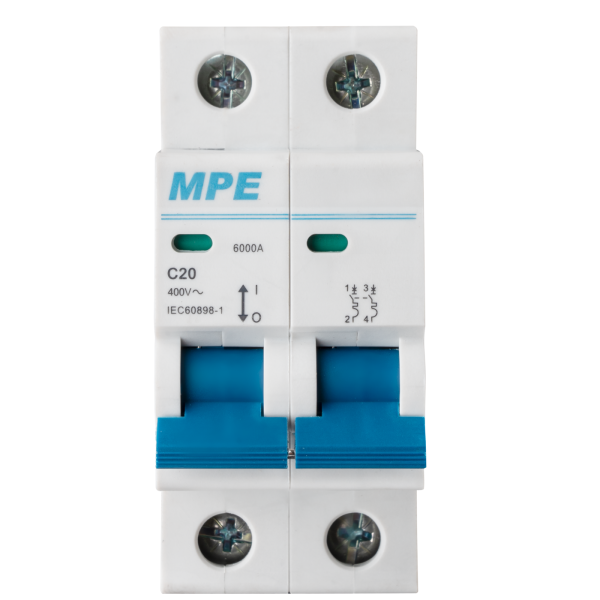 Cầu dao tự động MCB 2 cực, 20A, 6kA mã MP6-C220 MP6-C220 MPE