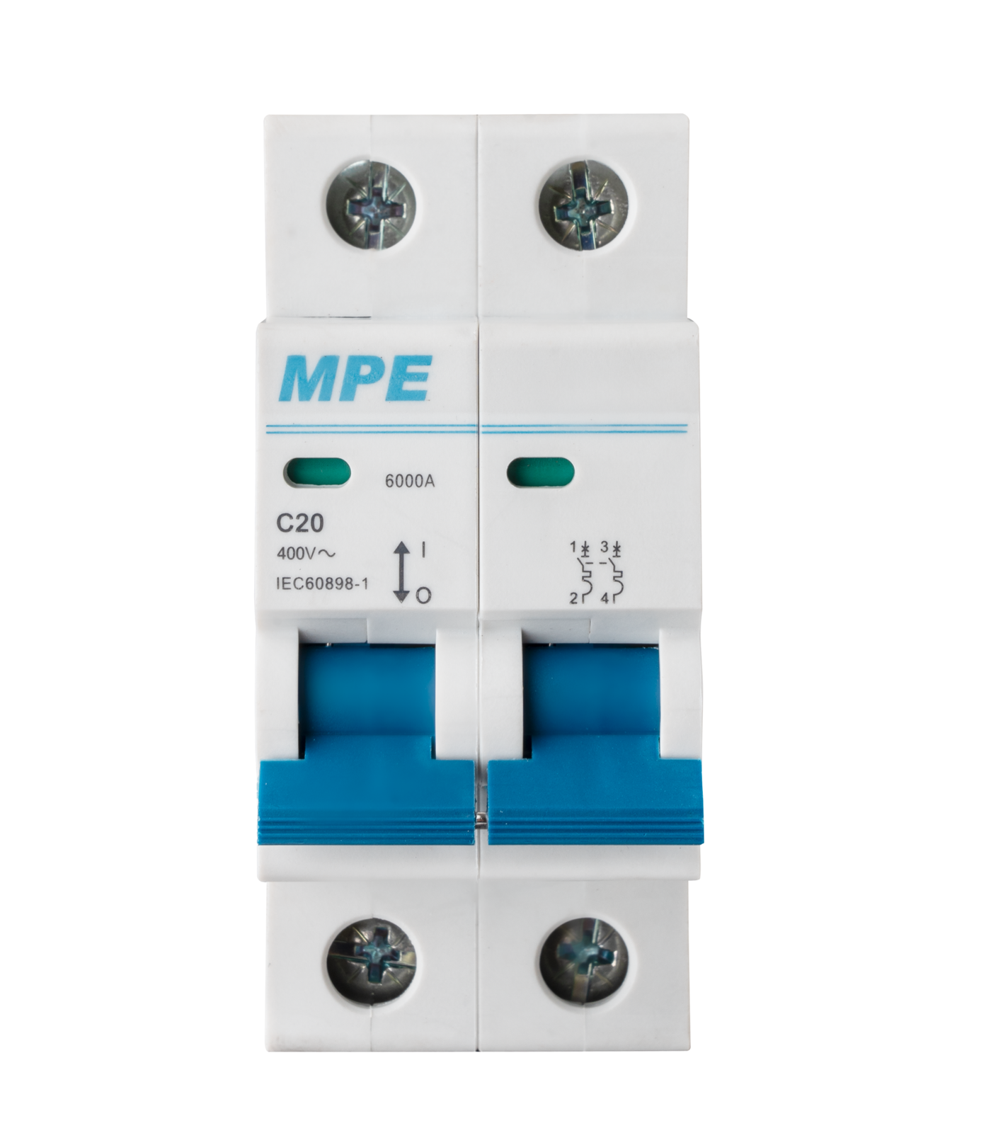 MP6-C220-0-78 Cầu dao tự động MCB 2 cực, 20A, 6kA mã MP6-C220 MP6-C220 MPE