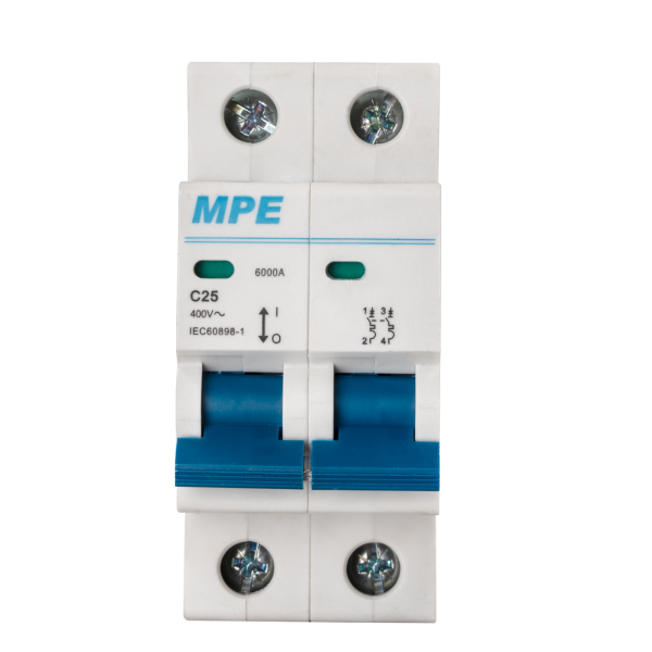 Cầu dao tự động MCB 2 cực, 25A, 6kA mã MP6-C225 MP6-C225 MPE