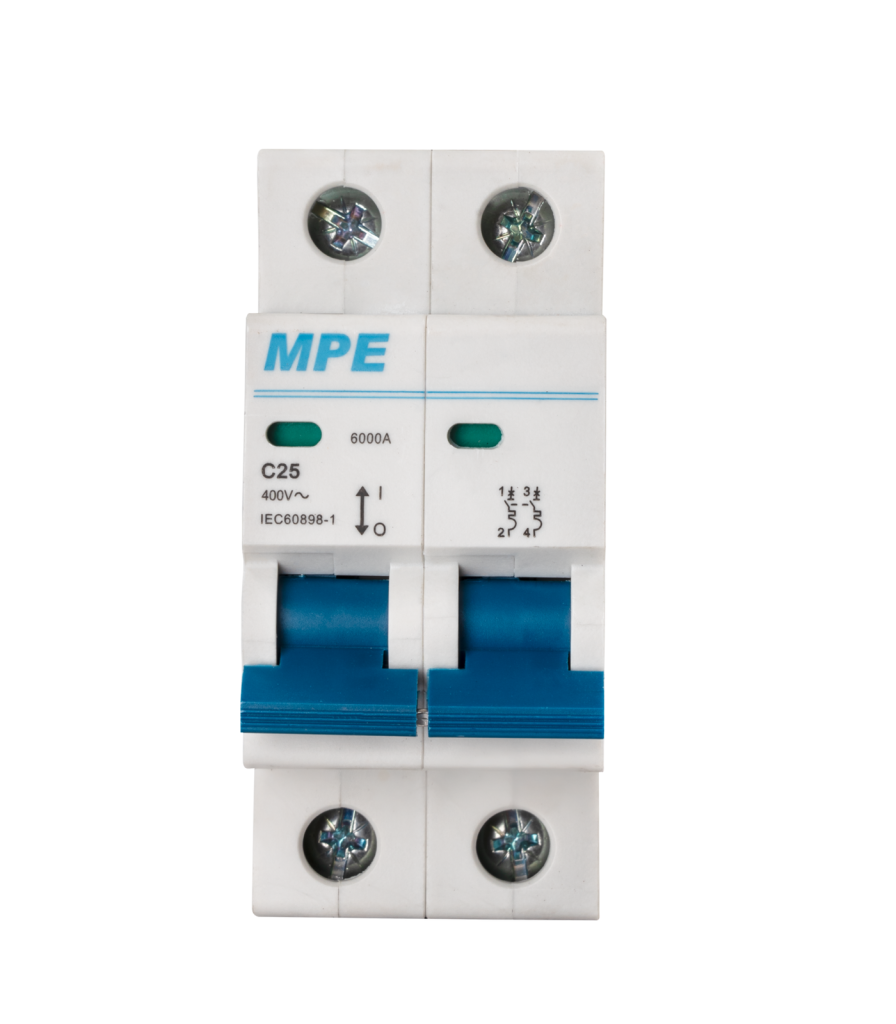 Cầu dao tự động MCB 2 cực, 25A, 6kA mã MP6-C225 MP6-C225 MPE