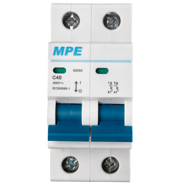 Cầu dao tự động MCB 2 cực, 40A, 6kA mã MP6-C240 MP6-C240 MPE
