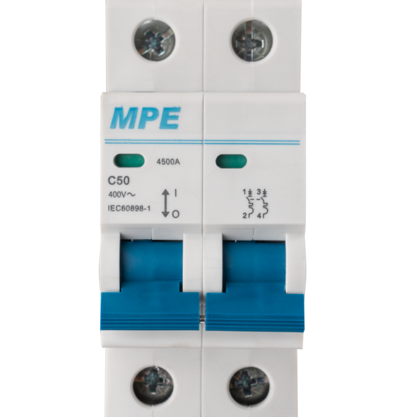 Cầu dao tự động MCB 2 cực, 50A, 6kA mã MP6-C250 MP6-C250 MPE