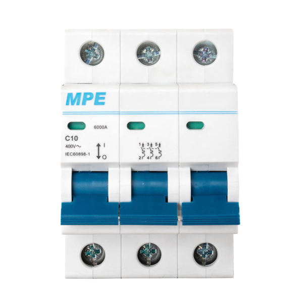 Cầu dao tự động MCB 3 cực, 10A, 6kA mã MP6-C310 MP6-C310 MPE