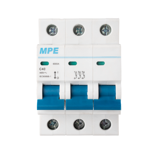 Cầu dao tự động MCB 3 cực, 40A, 6kA mã MP6-C340 MP6-C340 MPE