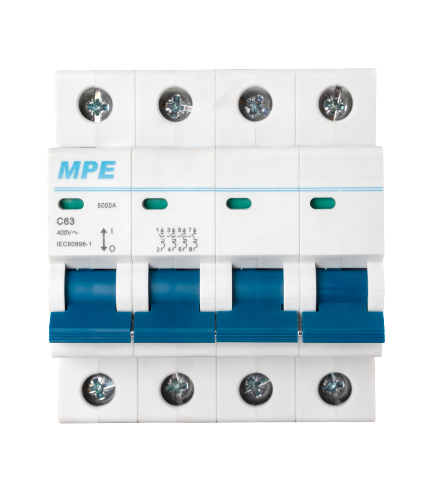 MP6-C463-0-78 Cầu dao tự động MCB 4 cực, 63A, 6kA mã MP6-C463 MP6-C463 MPE